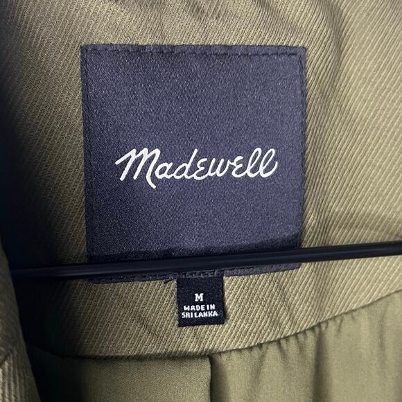 Madewell | Drapeweave Caldwell Double-Breasted Blazer | Kale Green | Women’s Med - Picture 8 of 11